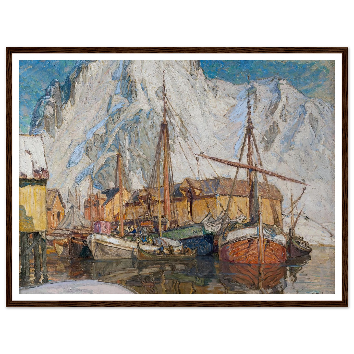 The Harbour at Svolvaer, Lofoten Art Print | Anna Boberg-Quipham Collections