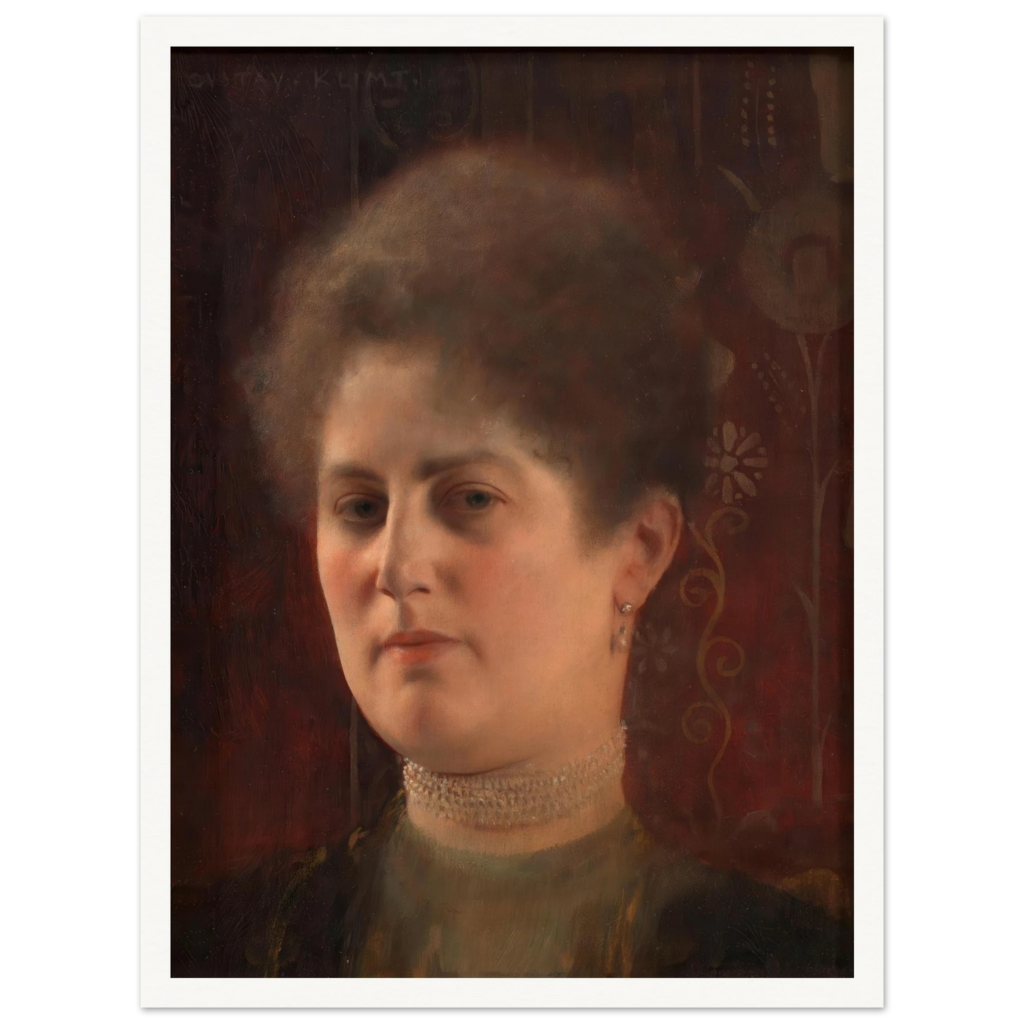 Bildnis einer unbekannten Frau (Frau Heymann) (1884–1904) Art Print | Gustav Klimt-Quipham Collections