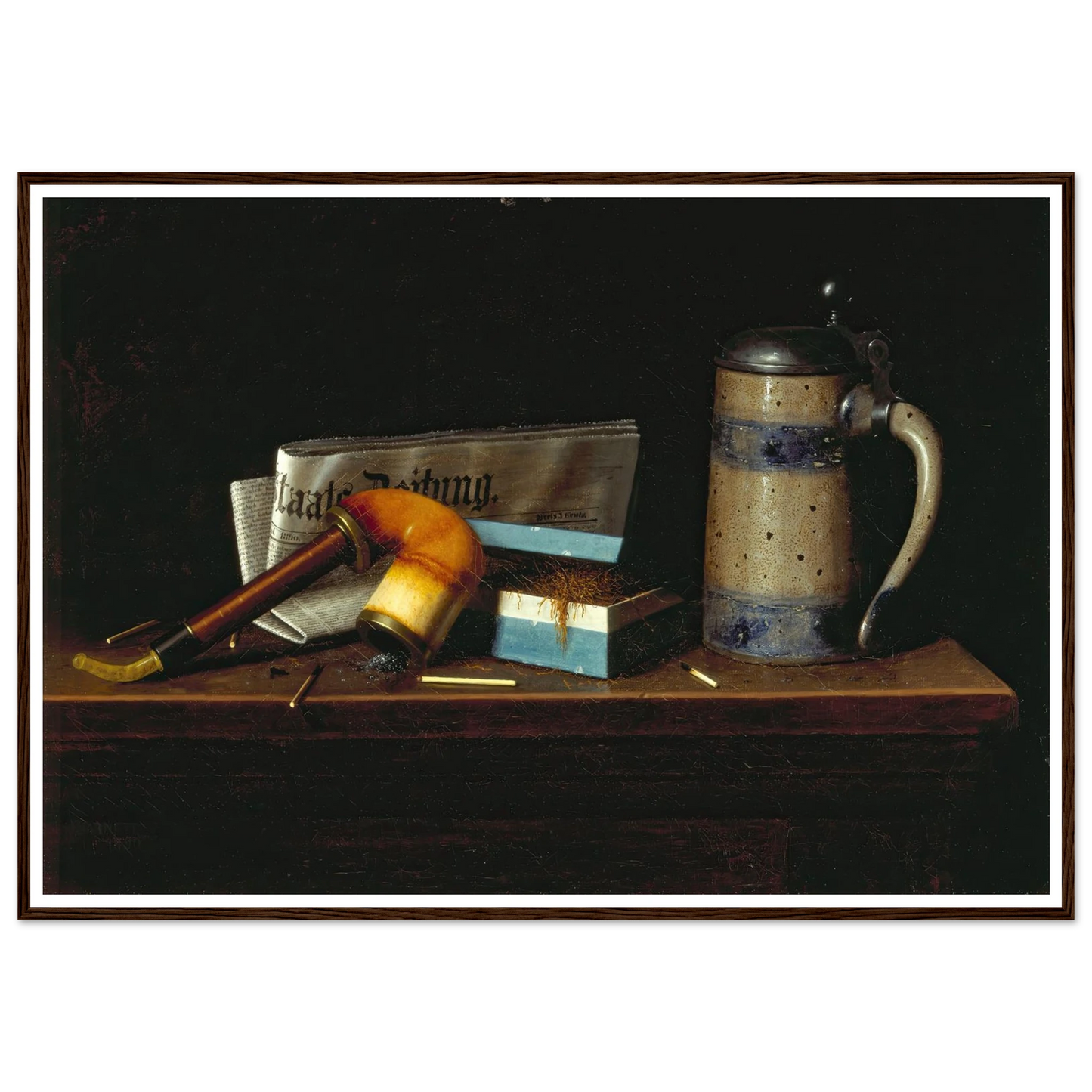 With the Staats Zeitung (1890) Art Print | William Michael Harnett-Quipham Collections