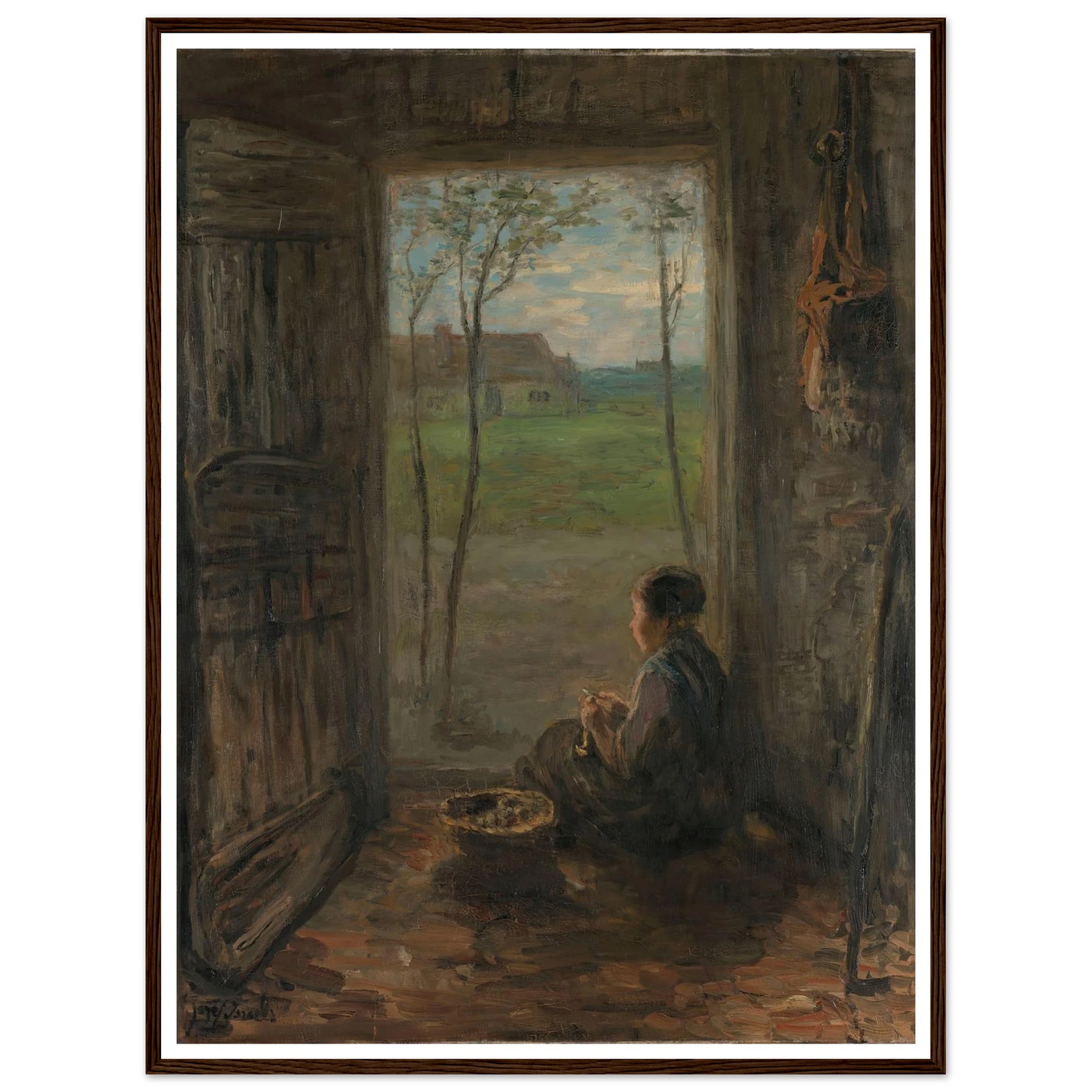 A Laren Scene (1905) Art Print | Jozef Israels-Quipham Collections