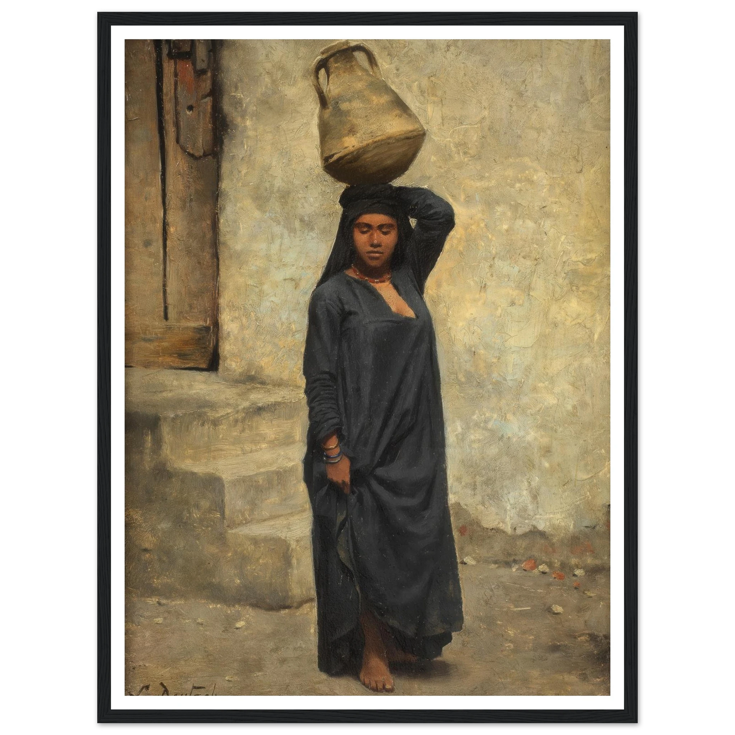 An Egyptian water carrier Art Print | Ludwig Deutsch-Quipham Collections