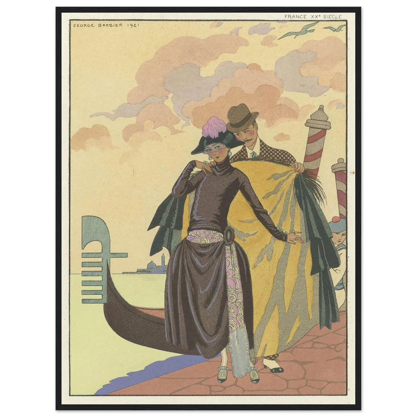 Elle et Lui ; France XXe siècle (1922) Art Print | George Barbier-Quipham Collections