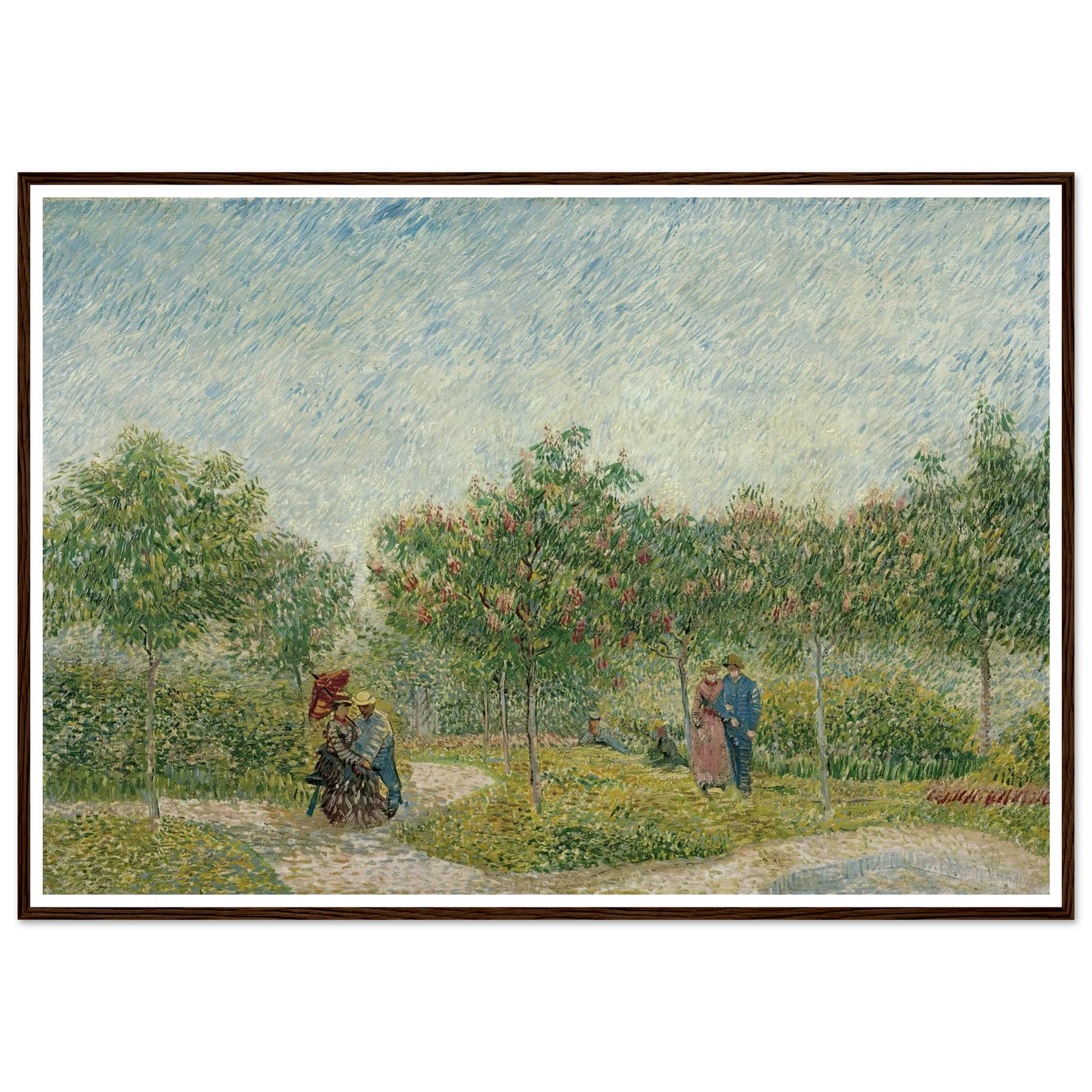 Garden in Montmarte with lovers (1887) Art Print | Vincent van Gogh-Quipham Collections