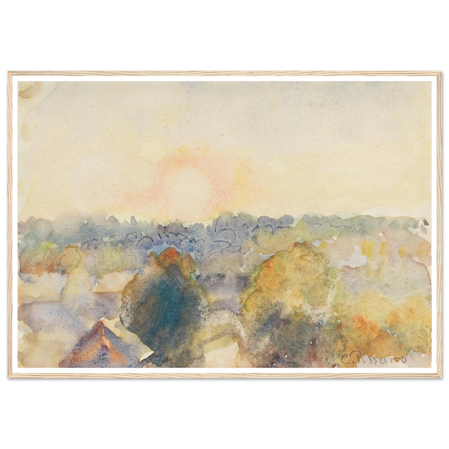 Eragny (1892) Art Print | Camille Pissarro-Quipham Collections