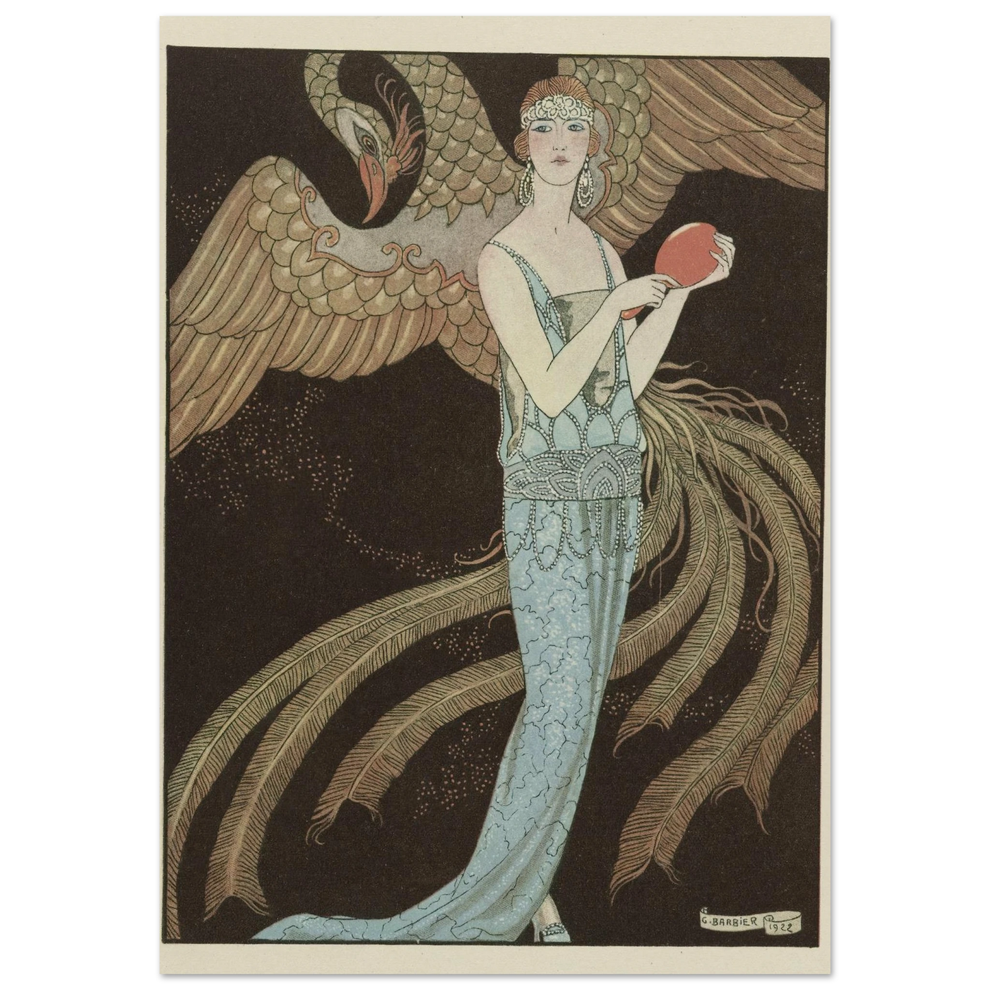 Sortilèges ; Robe du soir, de Beer (1922) Art Print | George Barbier-Quipham Collections
