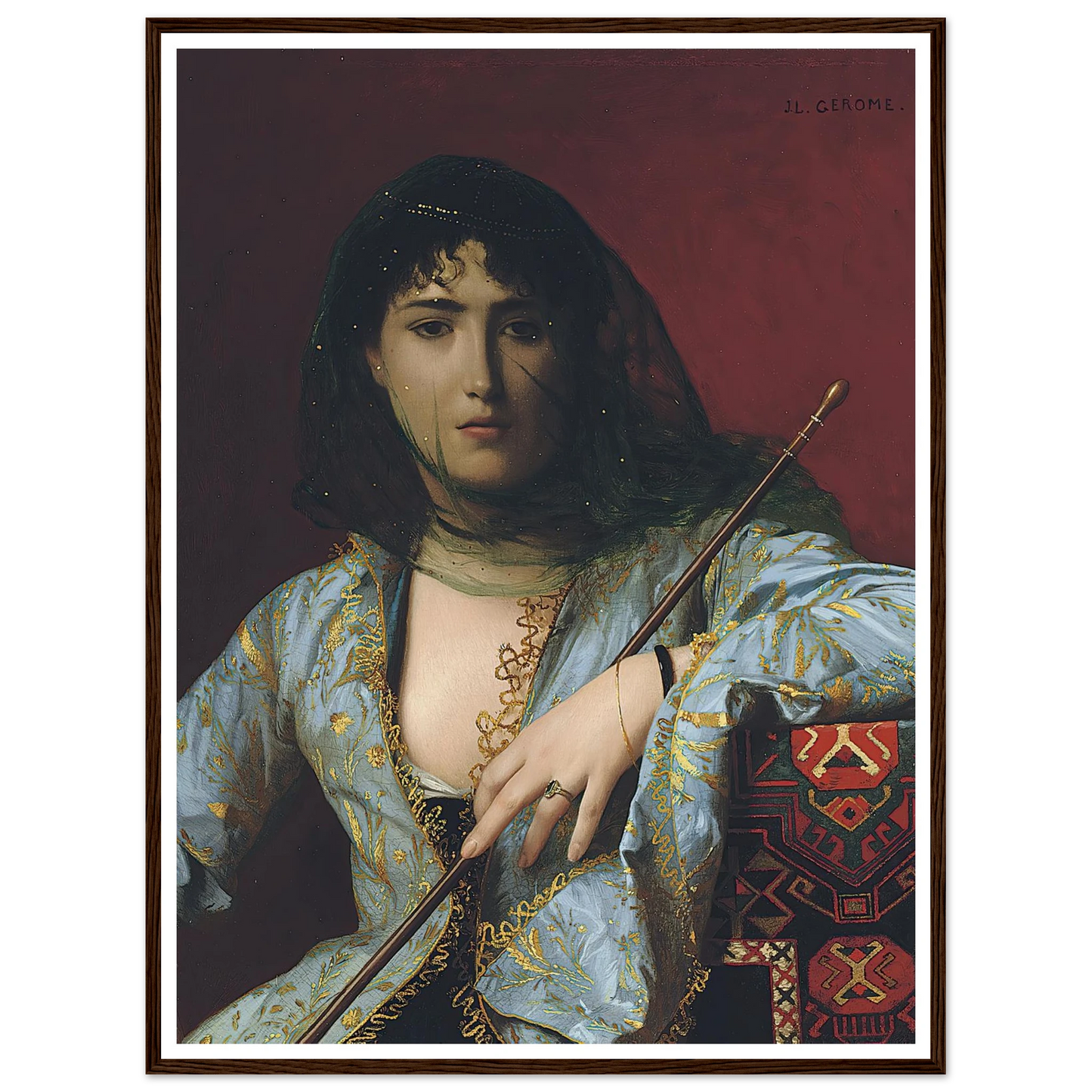 Veiled Circassian Beauty Art Print | Jean Leon Gerome-Quipham Collections