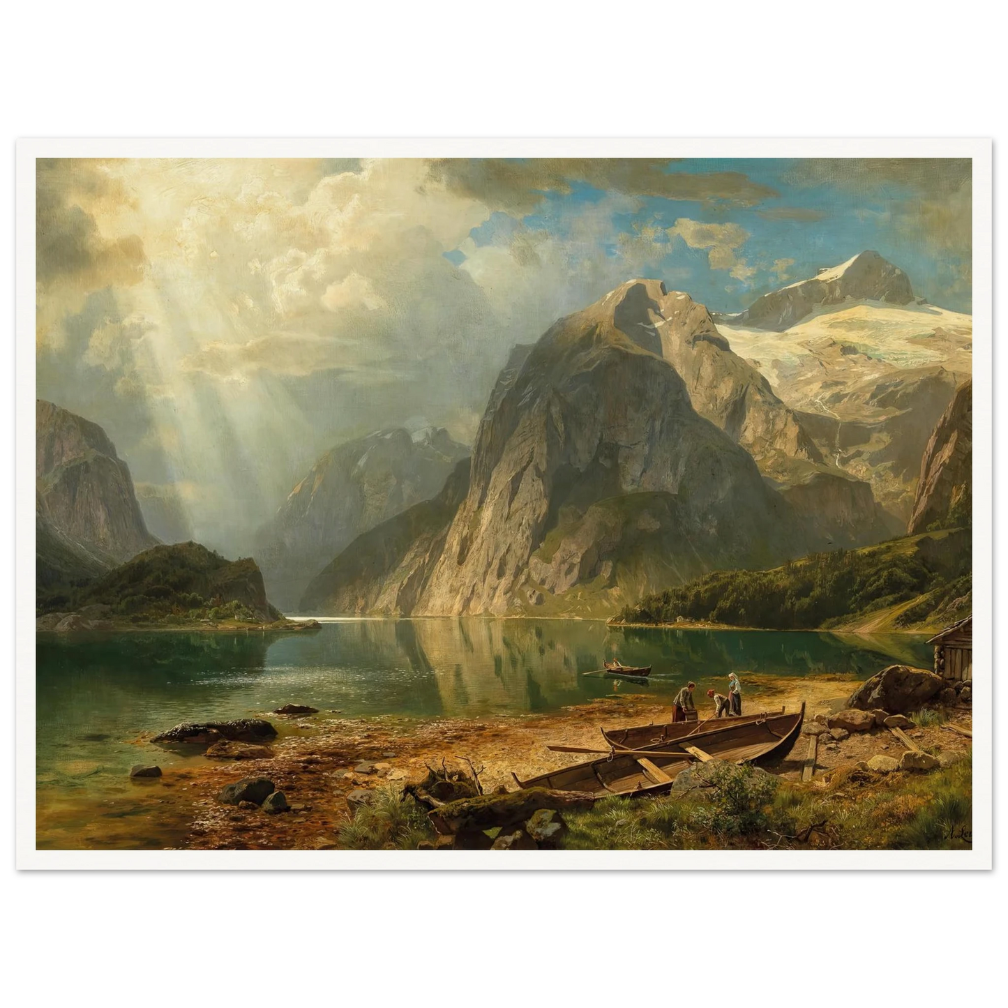 A Fjord Landscape (1888) Art Print | August Wilhelm Leu-Quipham Collections