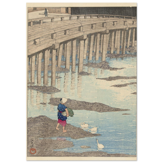 The Gion Bridge In Hondo In Amakusa (1924) Art Print | Kawase Hasui-Quipham Collections