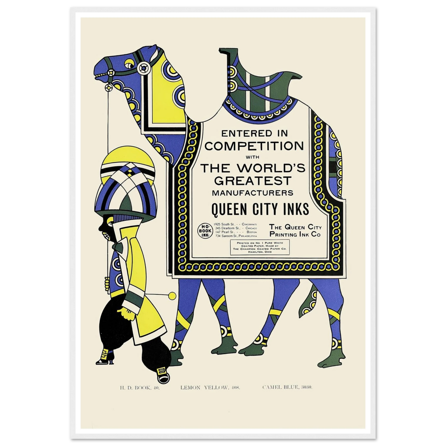 Queen City Ink, Ad. 28 (1890-1913) Art Print | Augustus Jansson-Quipham Collections