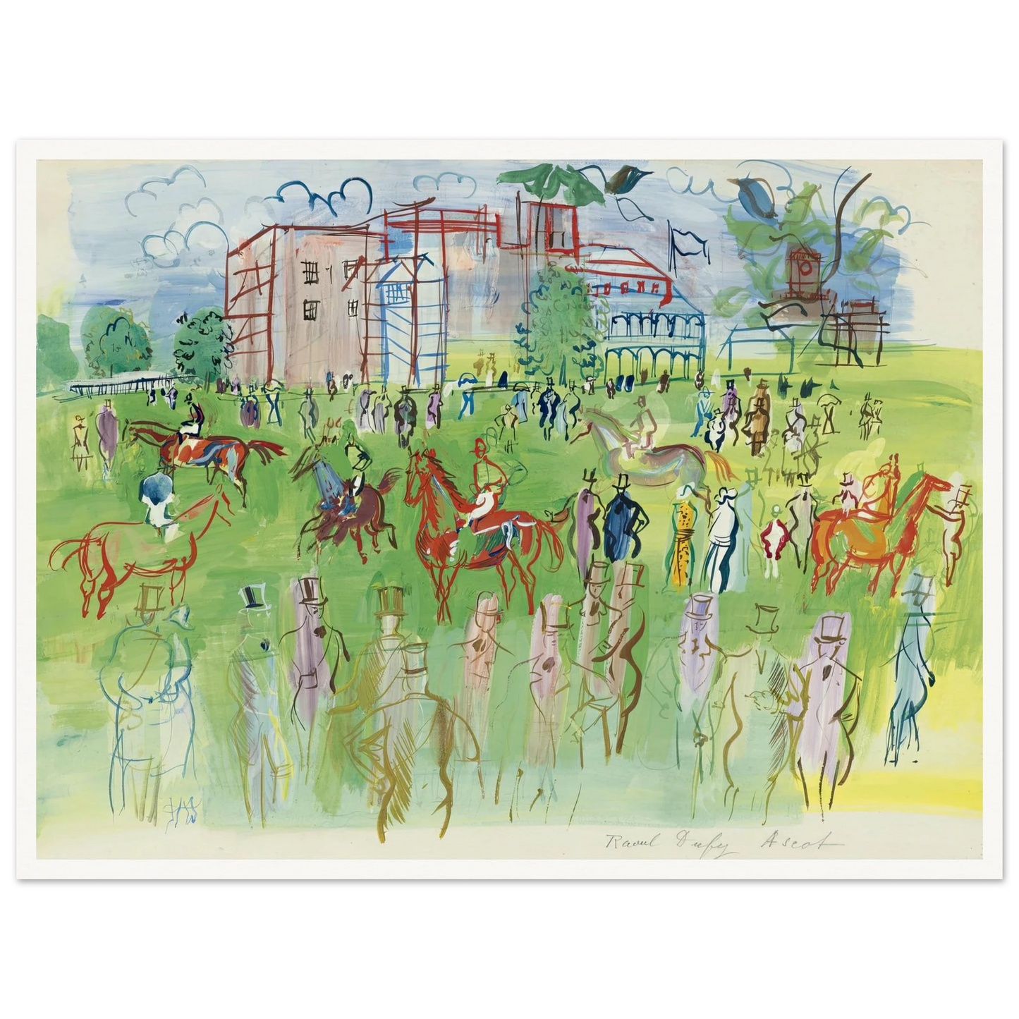 Avant le départ, Ascot Art Print | Raoul Dufy-Quipham Collections