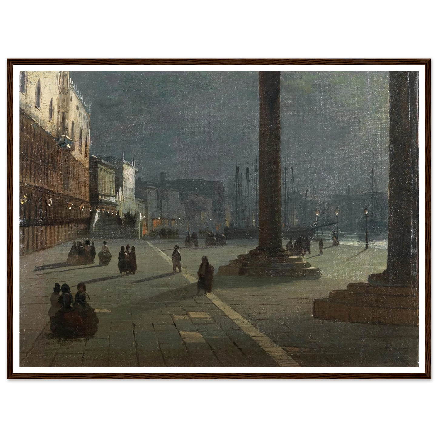 Venezia Molo di San Marco Art Print | Ippolito Caffi-Quipham Collections