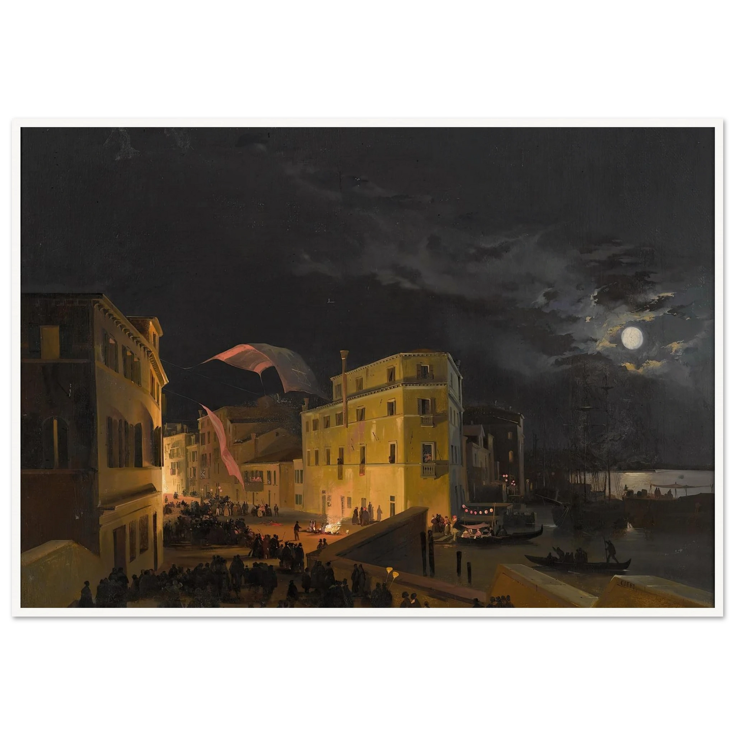 Festival in Venice Art Print | Ippolito Caffi-Quipham Collections