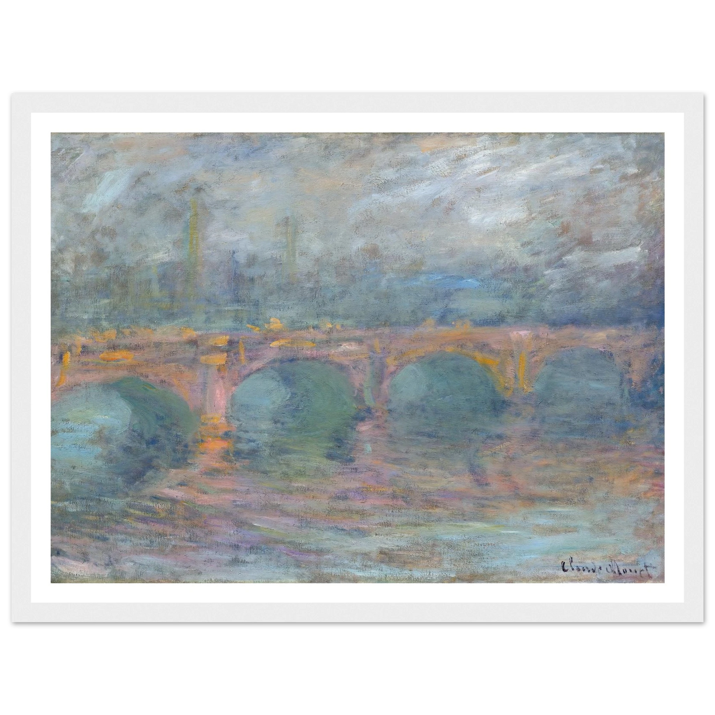 Waterloo Bridge, London at Sunset (1904) Art Print | Claude Monet-Quipham Collections