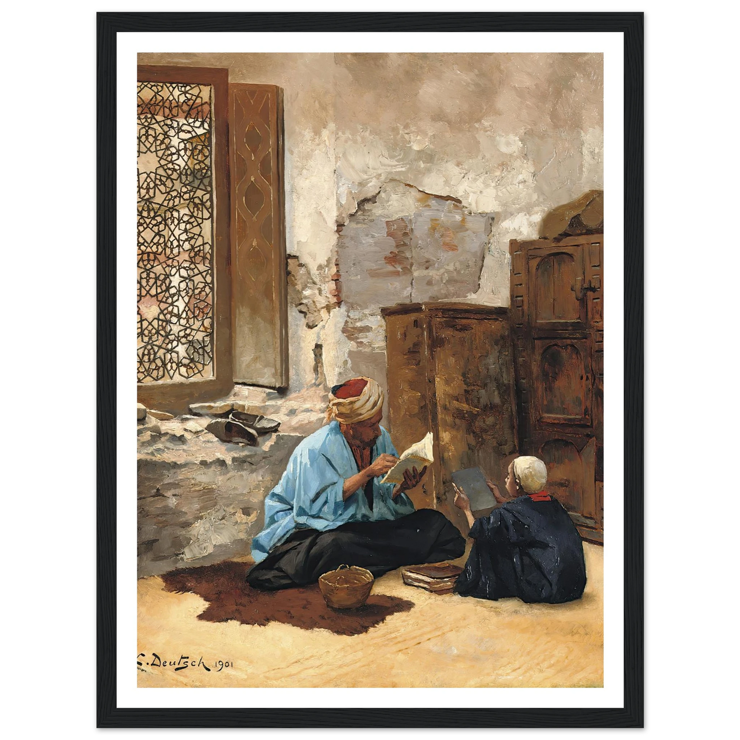 The Lesson (1901) Art Print | Ludwig Deutsch-Quipham Collections