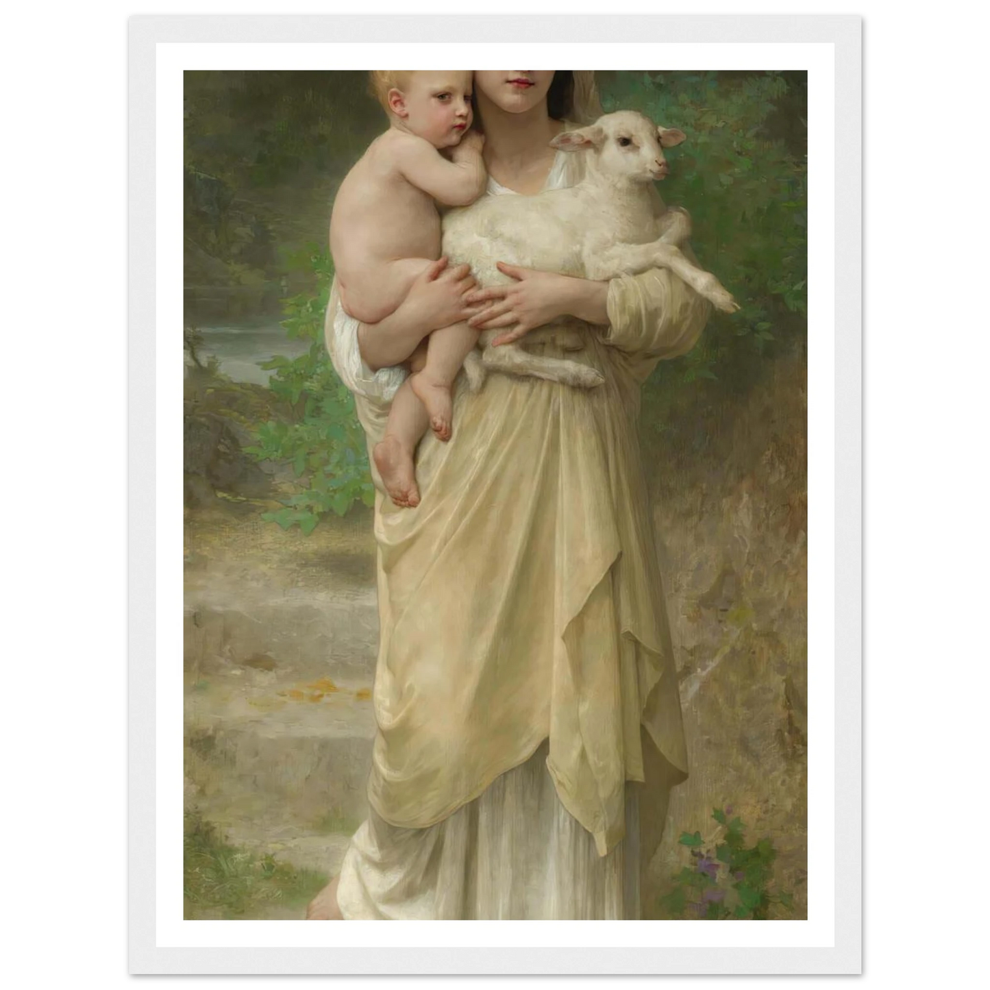 Les Agneaux (1897) Art Print | William Bouguereau-Quipham Collections