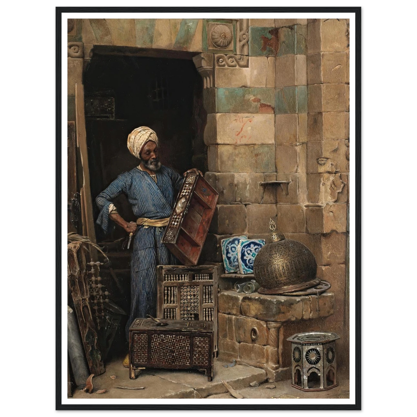 The Woodworker (1884) Art Print | Ludwig Deutsch-Quipham Collections