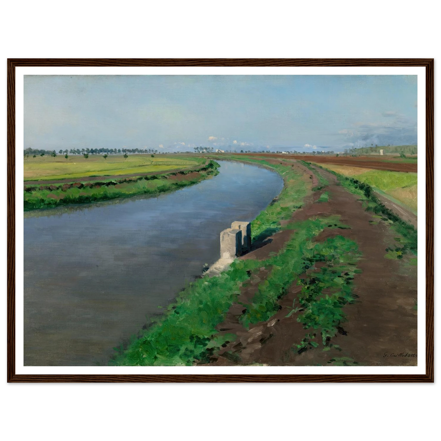 Banks of a Canal, near Naples (c.1872) Art Print | Gustave Caillebotte-Quipham Collections