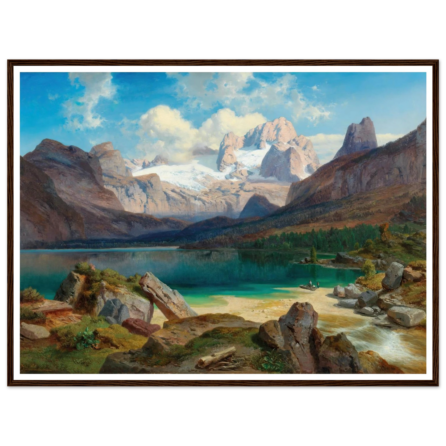 Lake Gosau With A View Of The Dachstein Massif Art Print | Albert Zimmermann-Quipham Collections