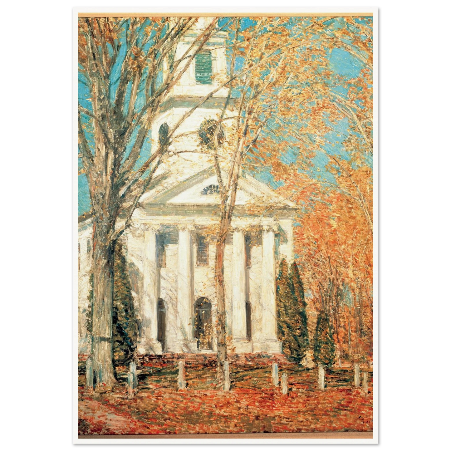Church at Old Lyme, Connecticut (1905) Art Print | Childe Hassam-Quipham Collections