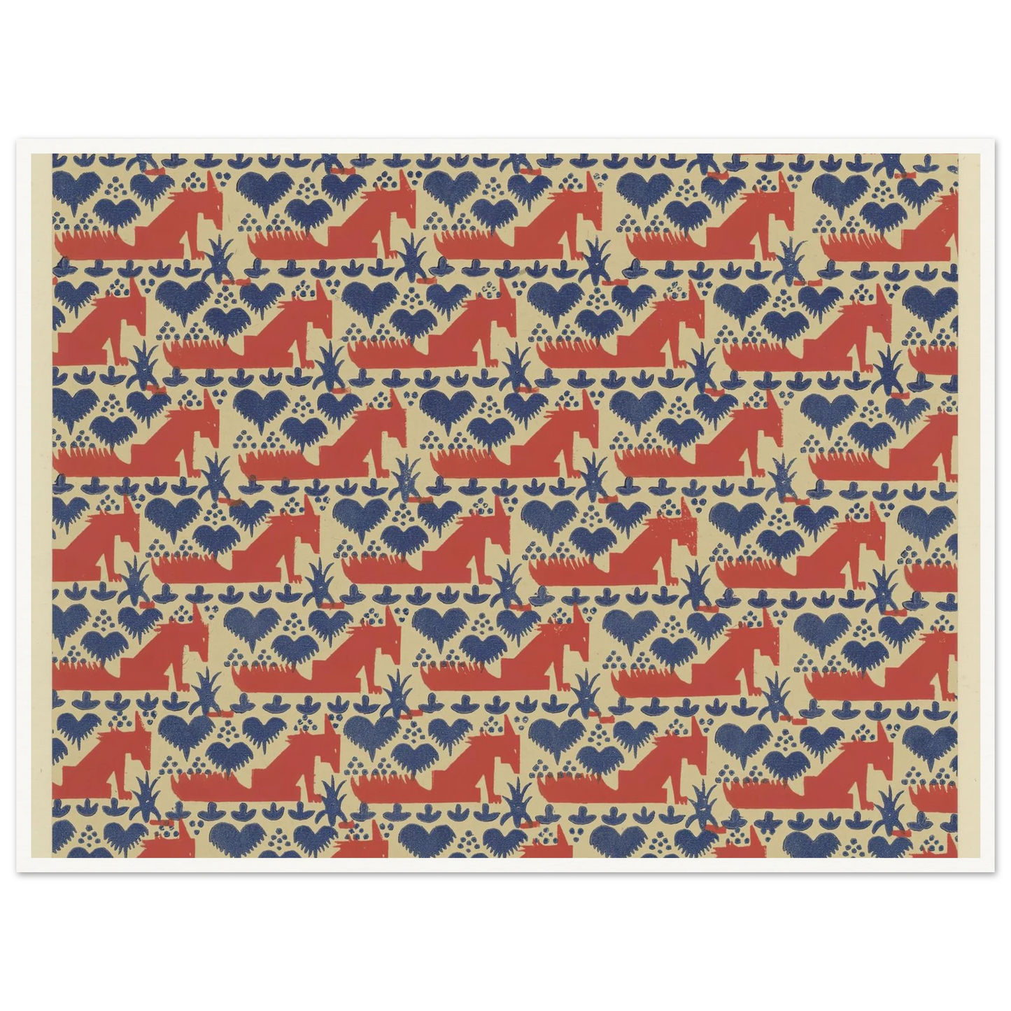 Buntpapier (Füchse) (1902 - 1906) Art Print | Maria von Uchatius-Quipham Collections