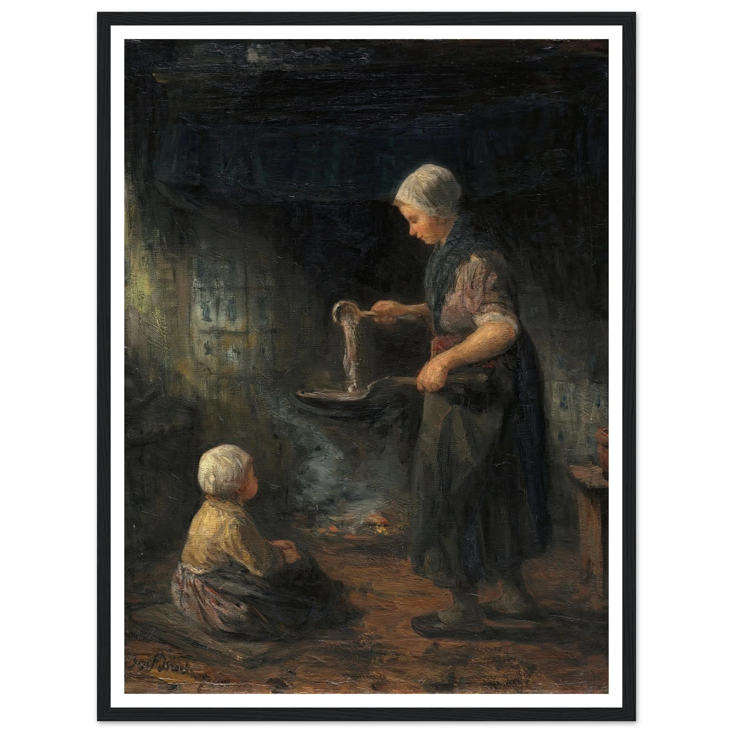 The Pancakes (c. 1875) Art Print | Jozef Israels-Quipham Collections
