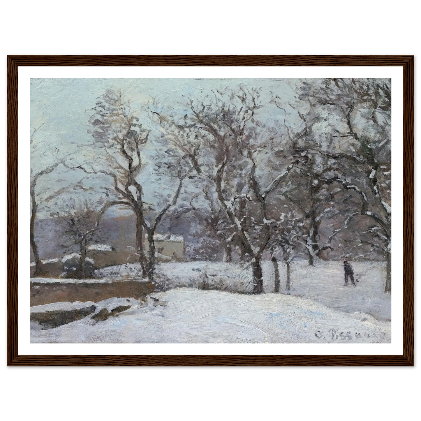 Snow at Louveciennes (c. 1870) Art Print | Camille Pissarro-Quipham Collections
