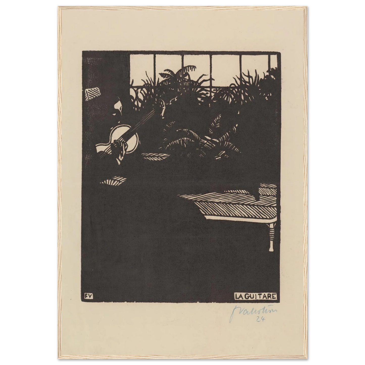 La guitare (1897) Art Print | Felix Vallotton-Quipham Collections