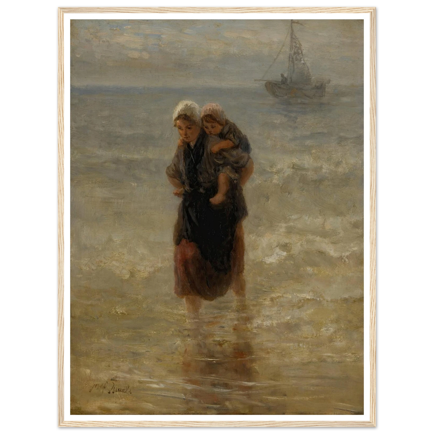 At sea Art Print | Jozef Israels-Quipham Collections