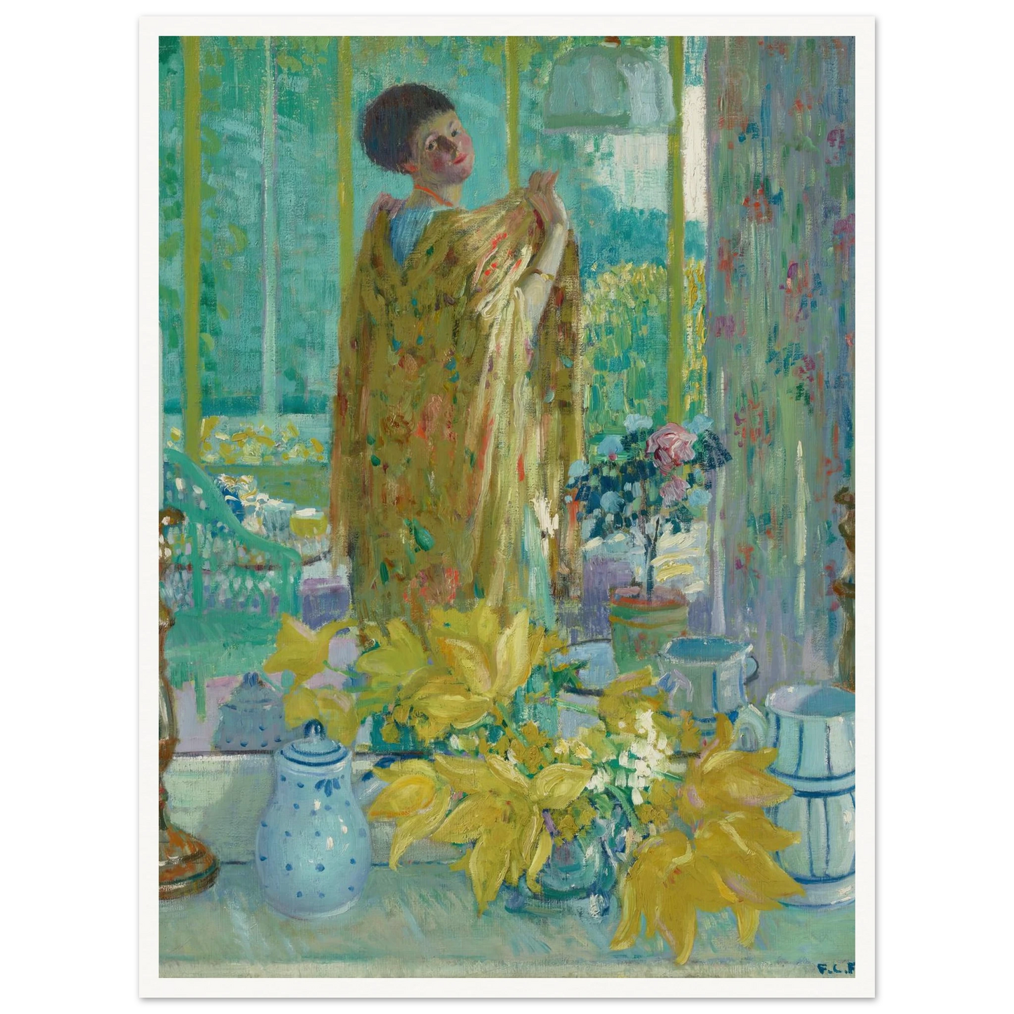 Yellow Tulips (circa 1911-1912) Art Print | Frederick Carl Frieseke-Quipham Collections