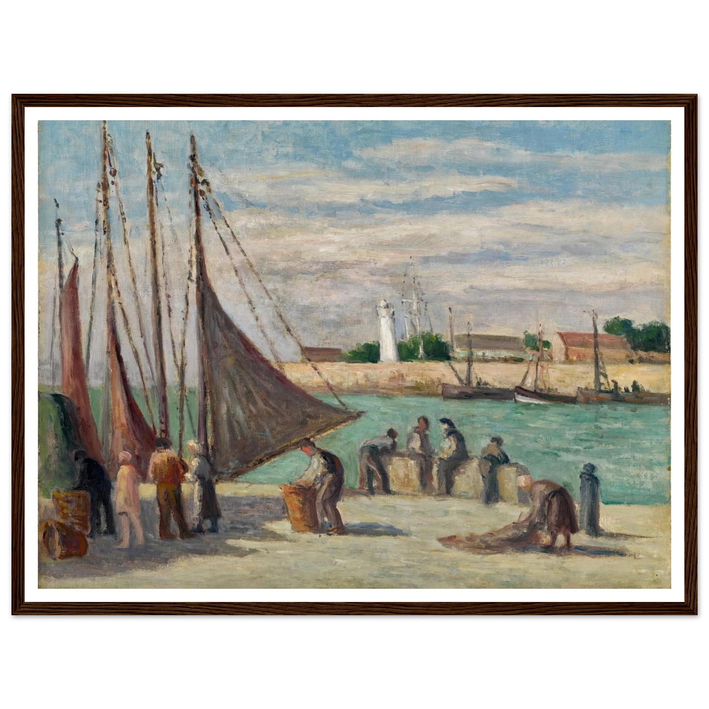Honfleur, Sur le Quai Art Print | Maximilien Luce-Quipham Collections