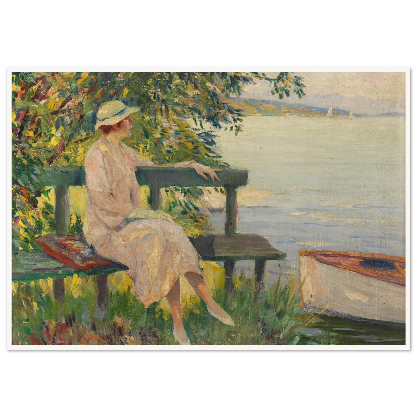 The green bench (1920) Art Print | Edward Cucue-Quipham Collections