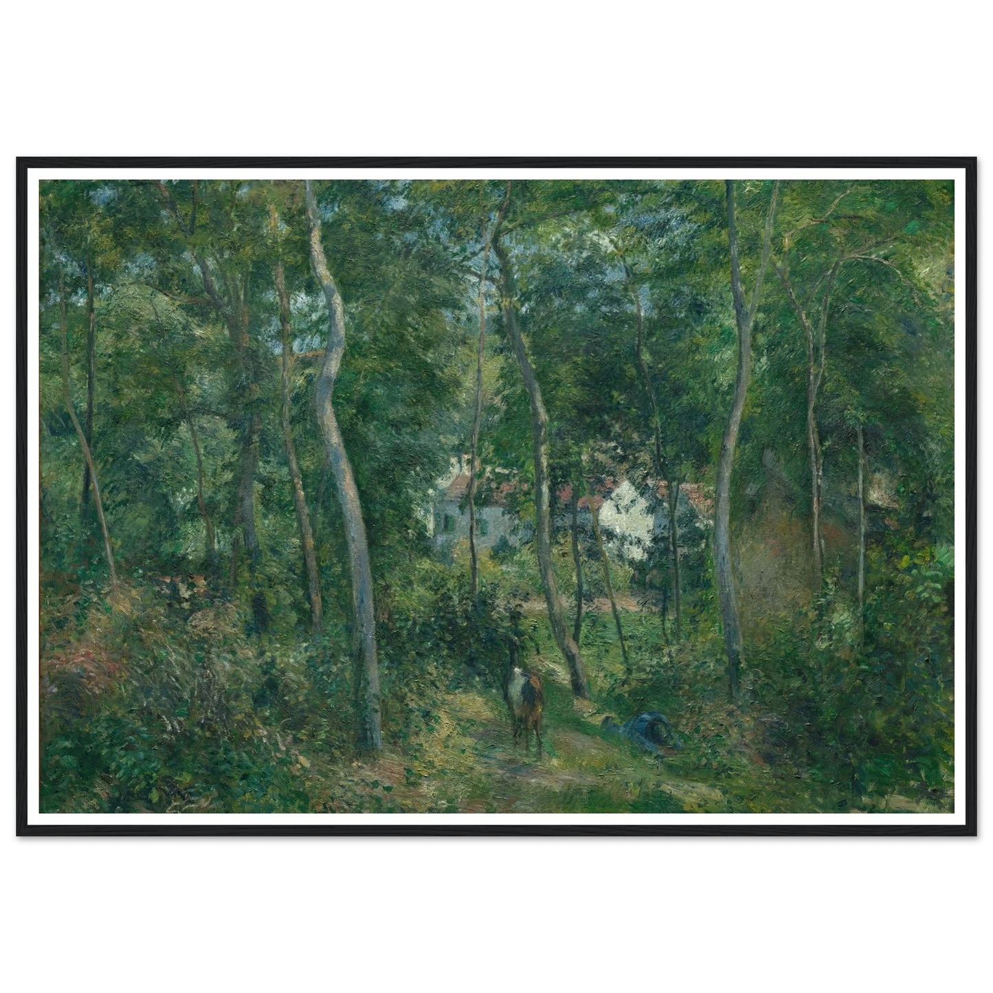 Edge of the Woods Near L’Hermitage, Pontoise (1879) Art Print | Camille Pissarro-Quipham Collections