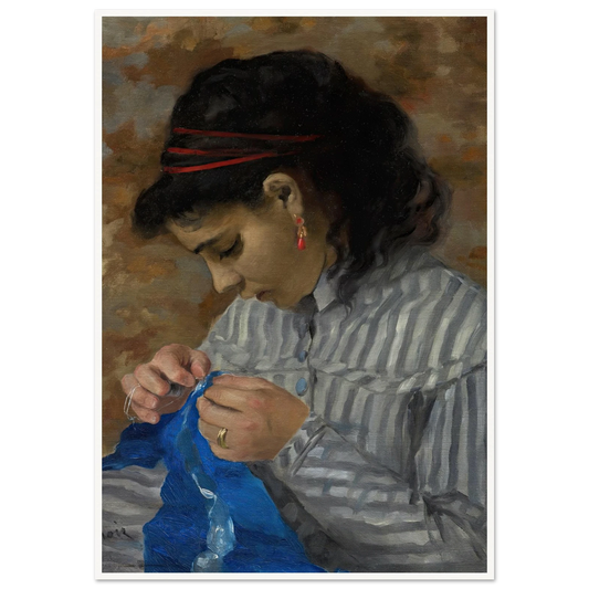 Lise Sewing (c. 1867–1868) Art Print | Pierre Auguste Renoir-Quipham Collections
