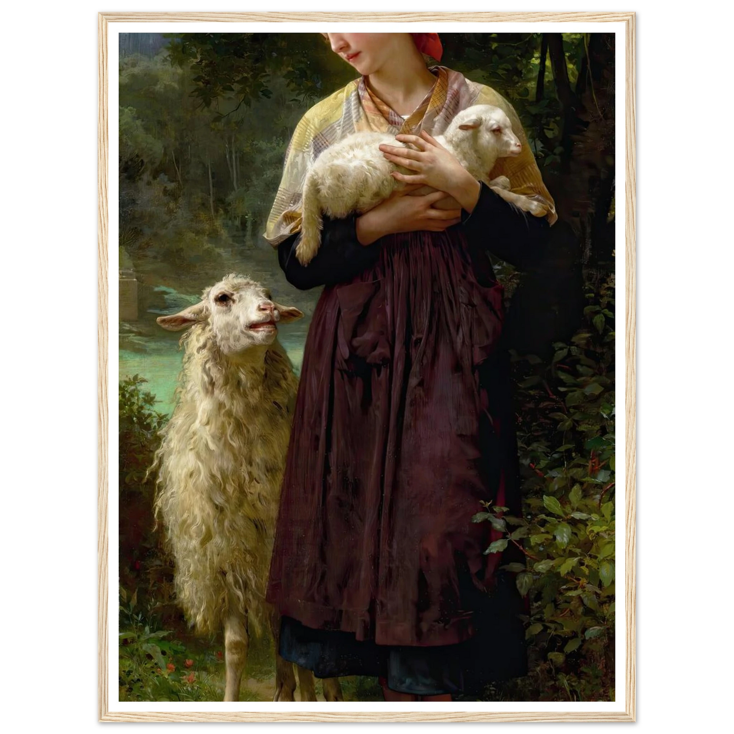 L’agneau Nouveau-Né (The Newborn Lamb) (1873) Art Print | William Bouguereau-Quipham Collections
