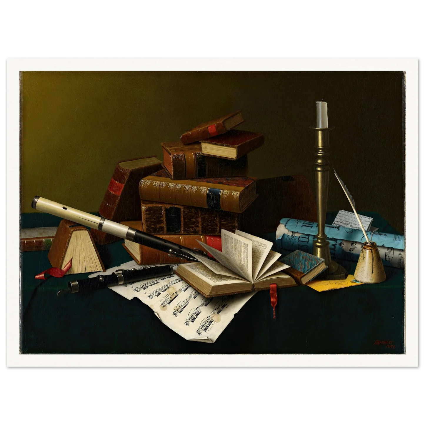 Music and Literature (1878) Art Print | William Michael Harnett-Quipham Collections