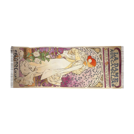 La Dame Aux Camelias | Alphonse Mucha Scarf – Art Nouveau Scarf-Quipham Collections