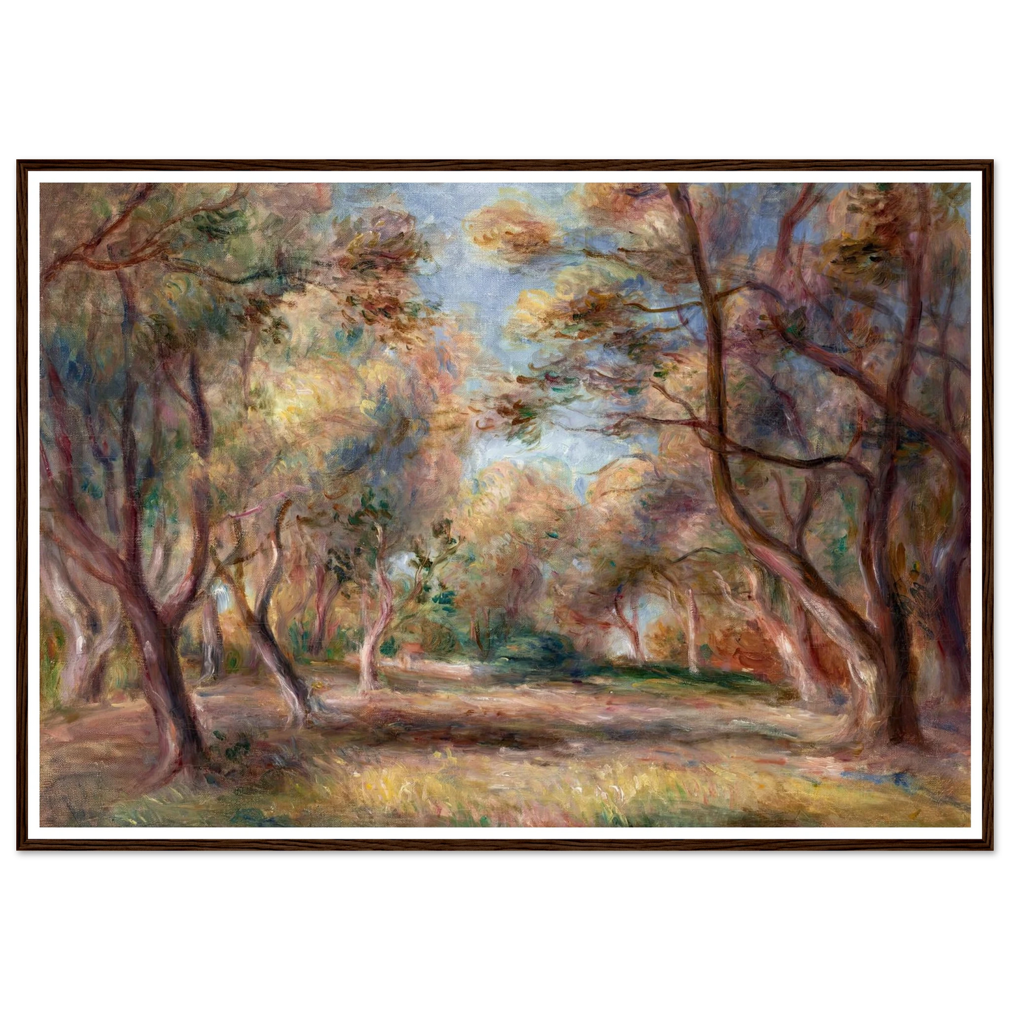 Les oliviers à Cagnes Art Print | Pierre Auguste Renoir-Quipham Collections