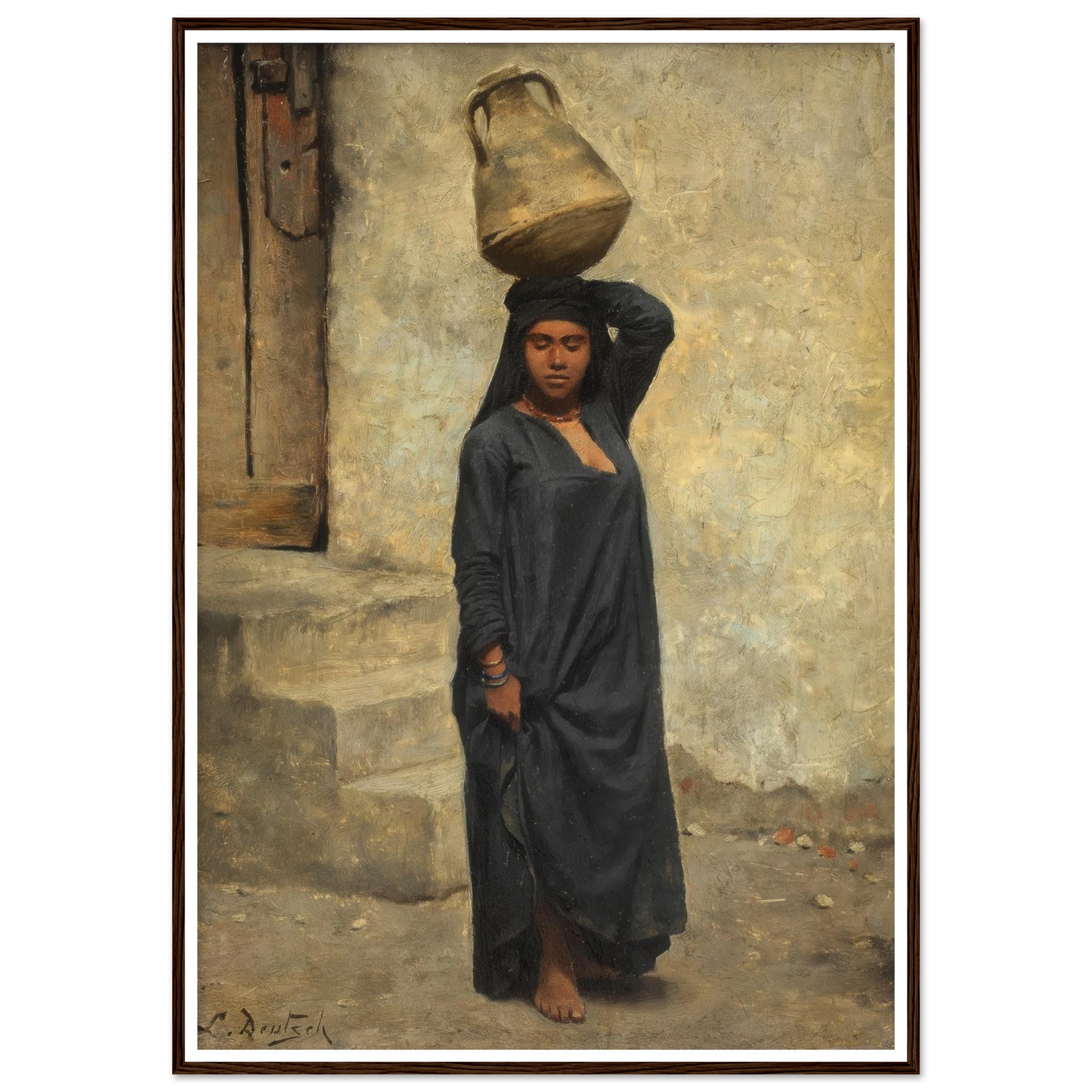An Egyptian water carrier Art Print | Ludwig Deutsch-Quipham Collections