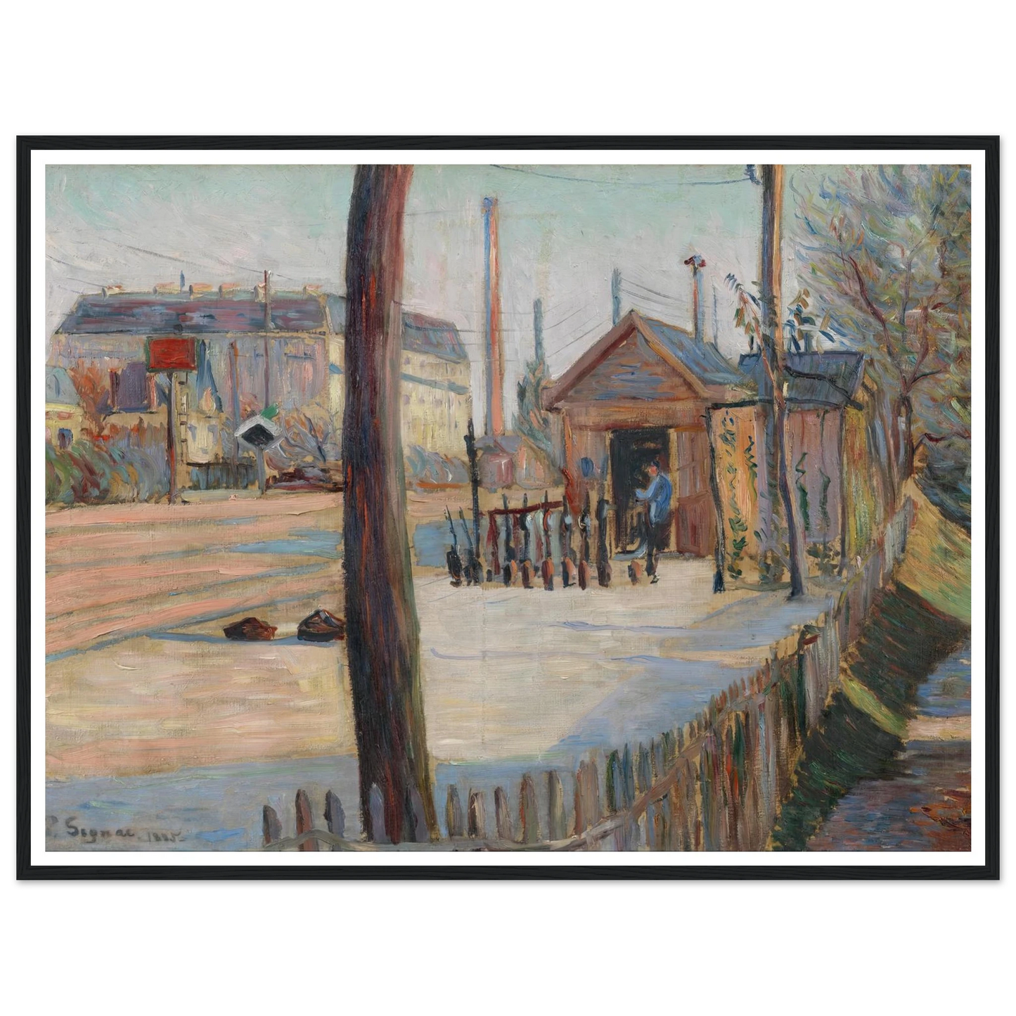 Railway junction near Bois-Colombes Art Print | Paul Signac-Quipham Collections