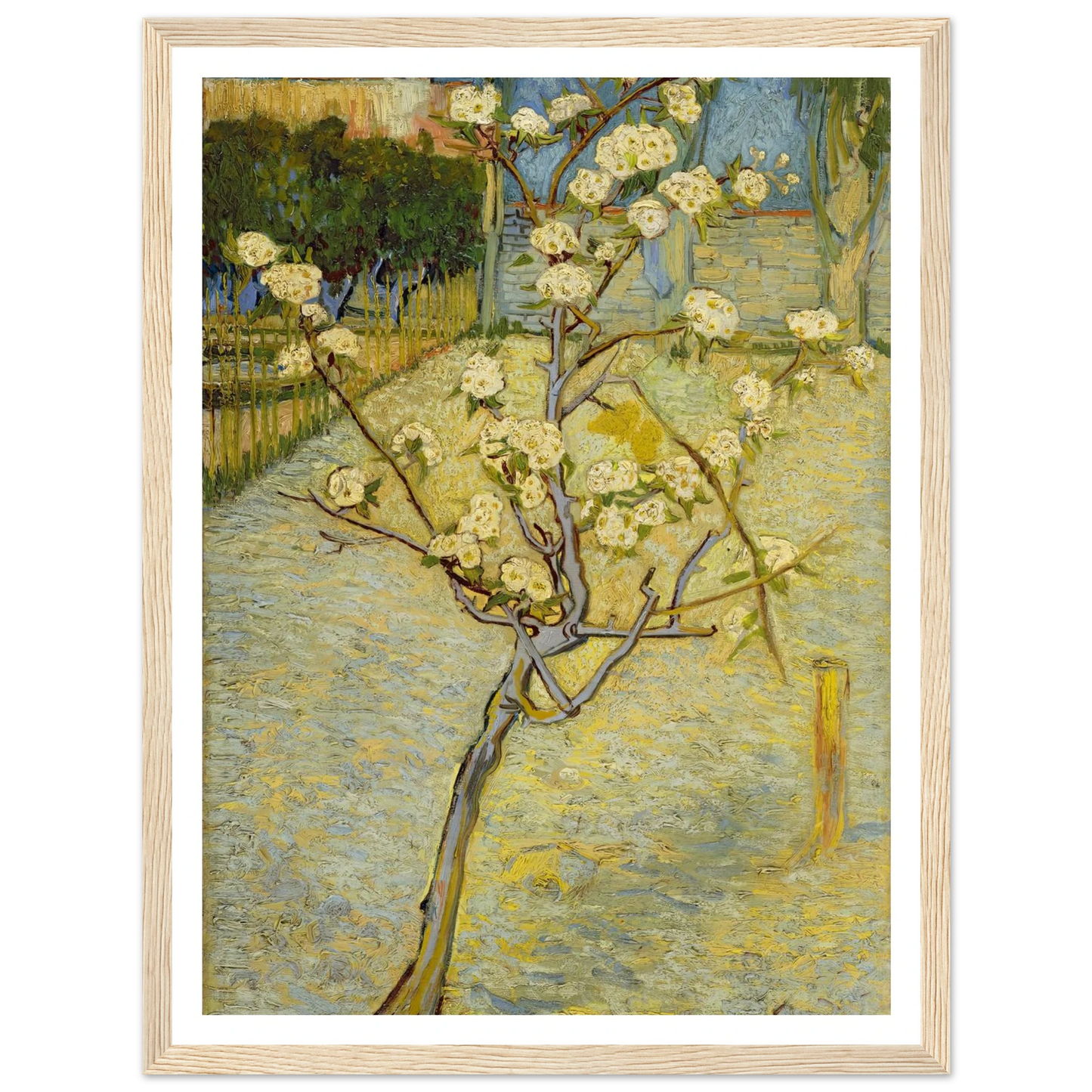 Small pear tree in blossom (1888) Art Print | Vincent van Gogh-Quipham Collections