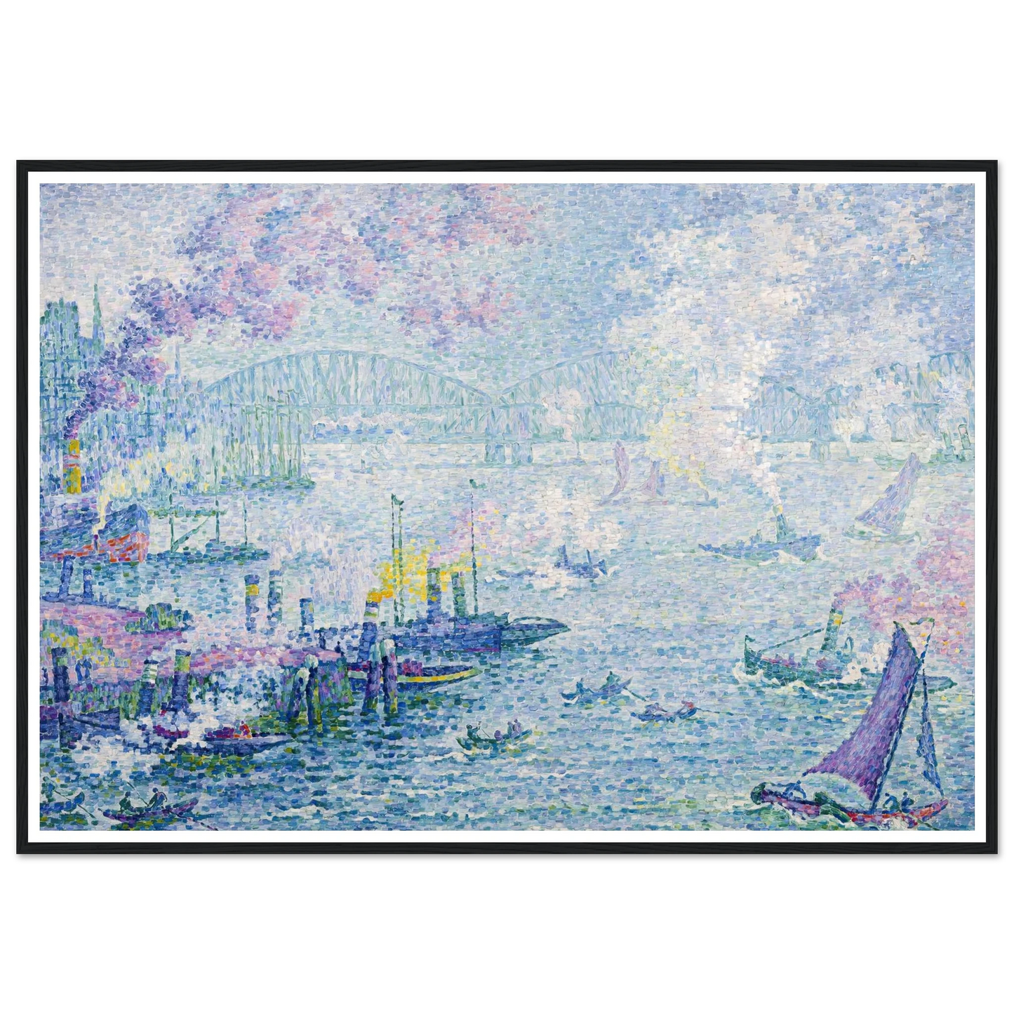 The Port of Rotterdam (1907) Art Print | Paul Signac-Quipham Collections
