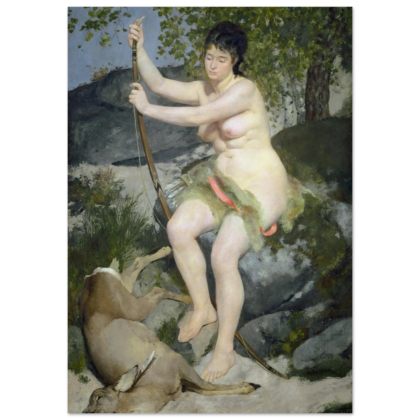 Diana (1867) Art Print | Pierre Auguste Renoir-Quipham Collections