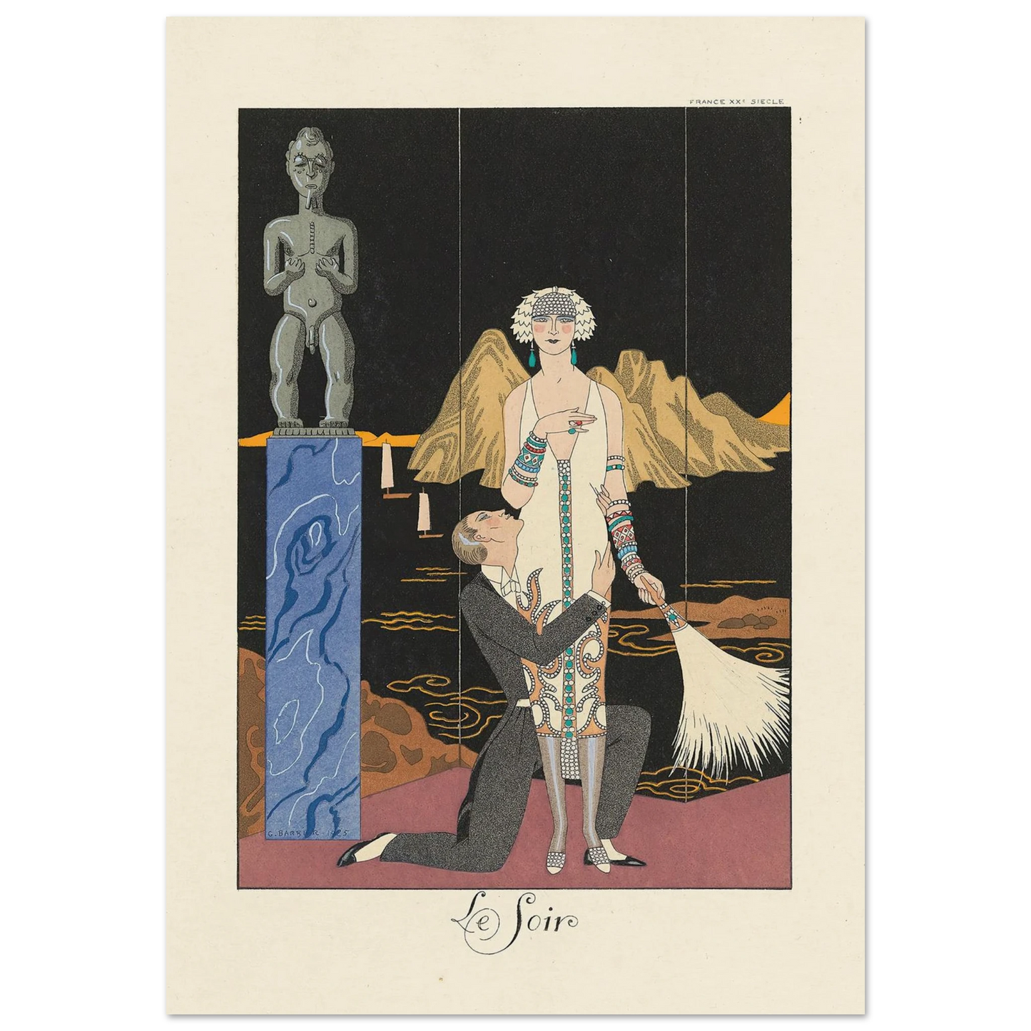 Le Soir (Evening) (1922–1926) Art Print | George Barbier-Quipham Collections