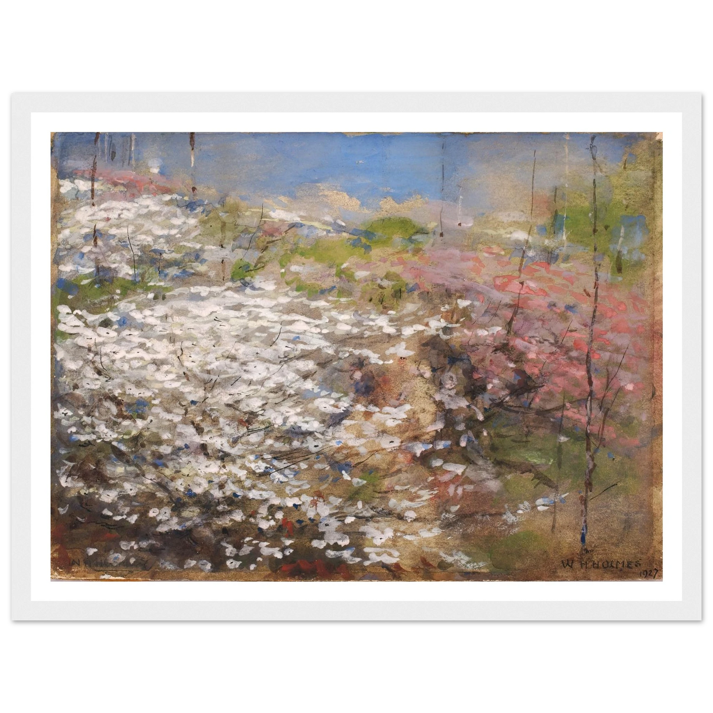 Field Of Blossoms (1927) Art Print | William Henry Holmes-Quipham Collections