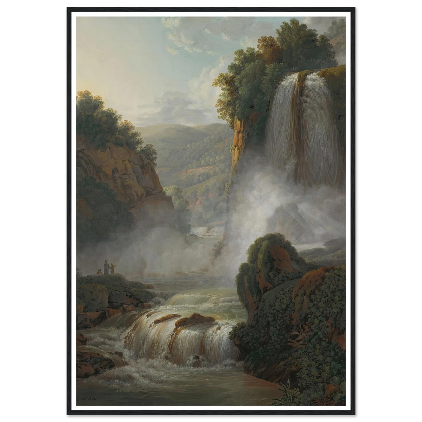 Waterfall near Tivoli (1805) Art Print | Peter Birmann-Quipham Collections