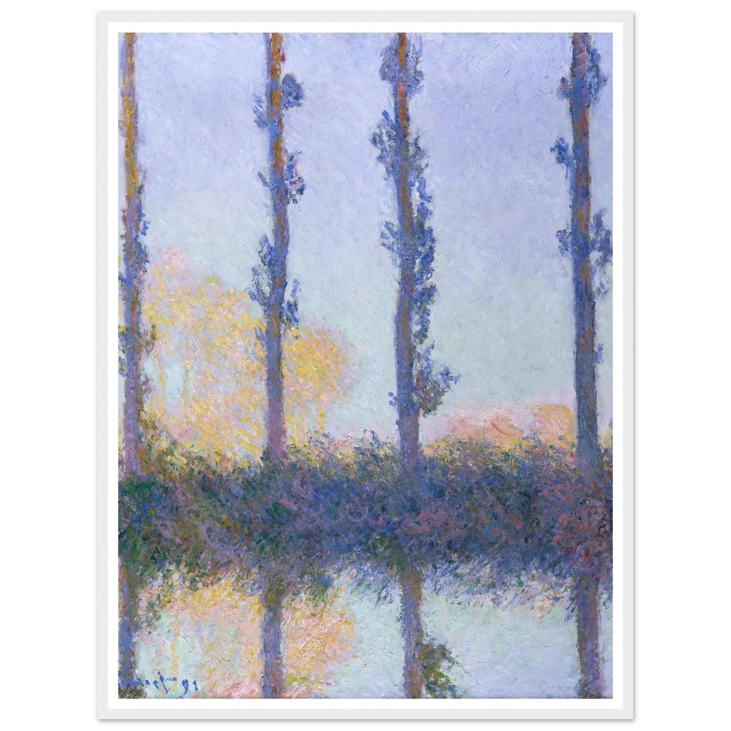 The Four Trees (1891) Art Print | Claude Monet-Quipham Collections