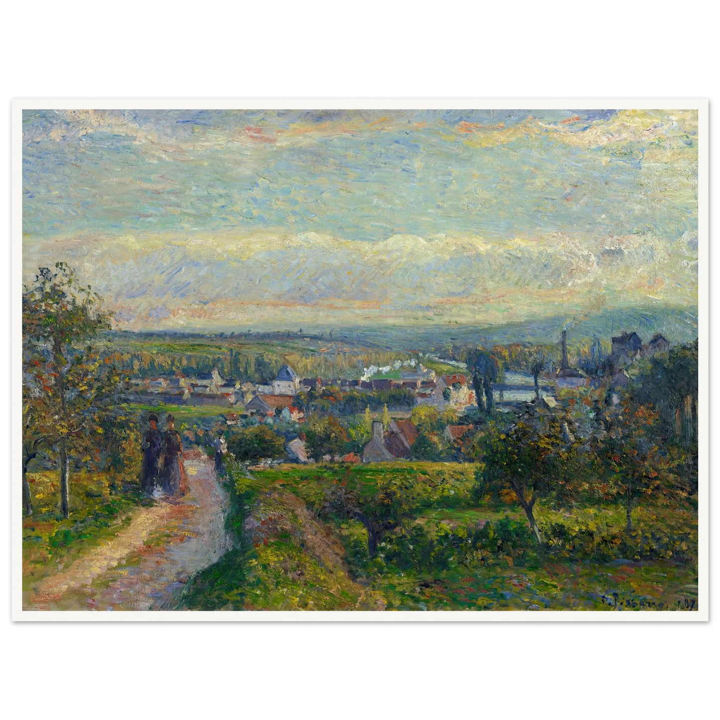 View of Saint-Ouen-l’Aumône (1876) Art Print | Camille Pissarro-Quipham Collections