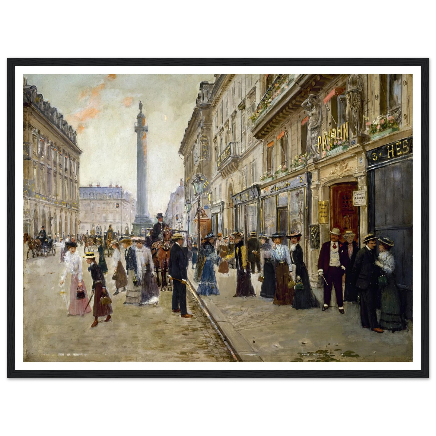 Sortie des ouvrières de la maison Paquin (1900) Art Print | Jean Beraud-Quipham Collections