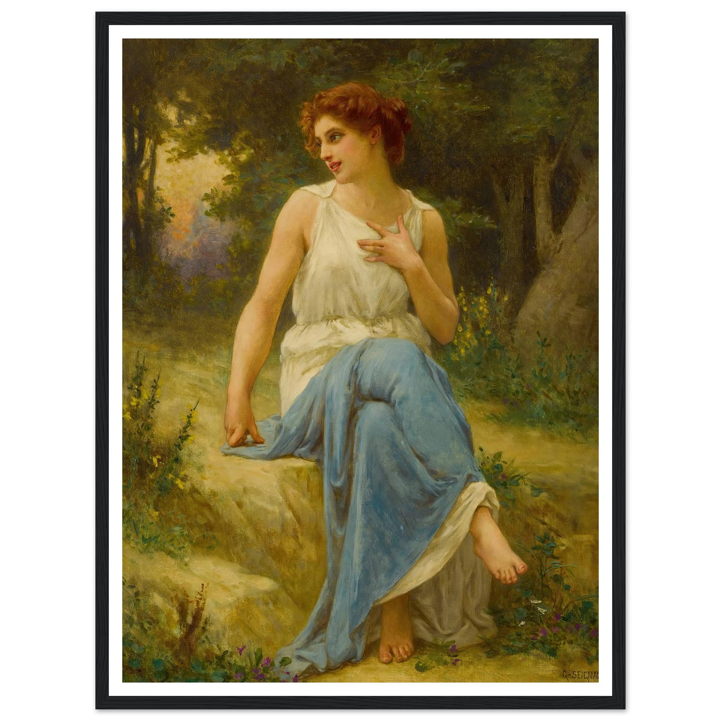 Portrait Of A Seated Woman Art Print | Guillaume Seignac-Quipham Collections