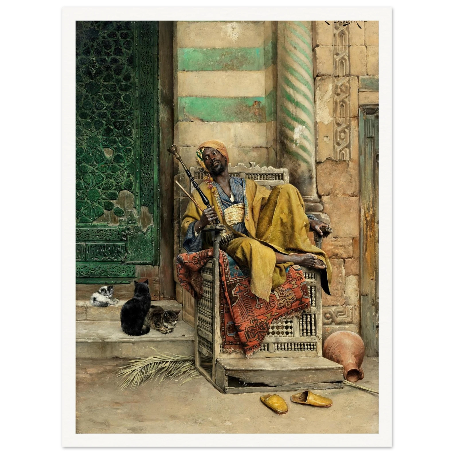 The Goza Smoker (1884) Art Print | Ludwig Deutsch-Quipham Collections